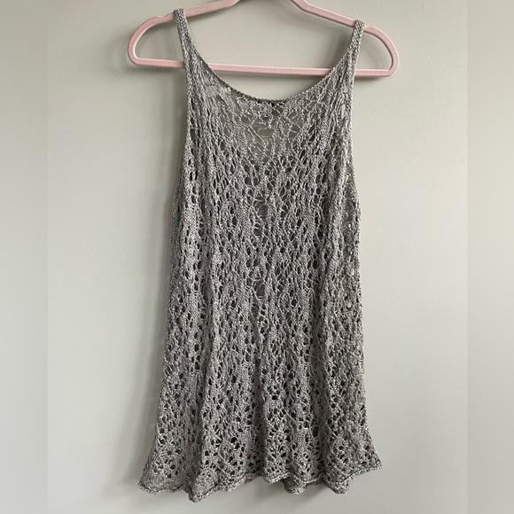 Eileen Fisher Crochet Long Line Tank Top - Picture 6 of 6
